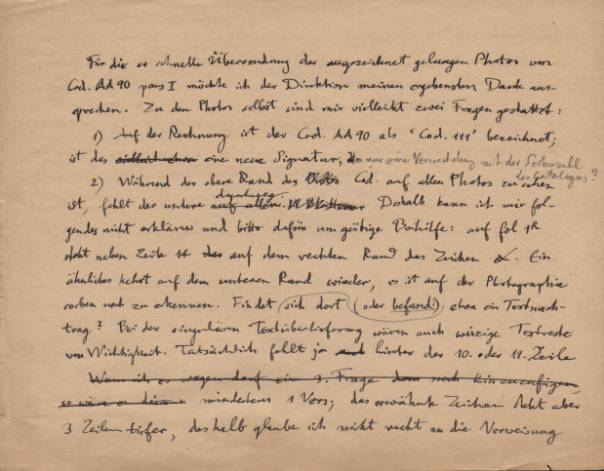 Handschrift Eickermanns